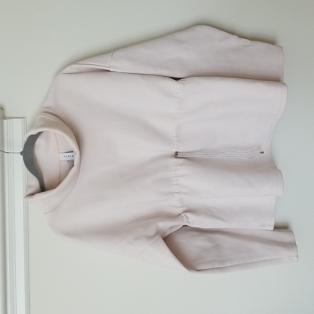 Varley Ivory Funnel Neck Drawstring Sweatshirt Top Sz S
